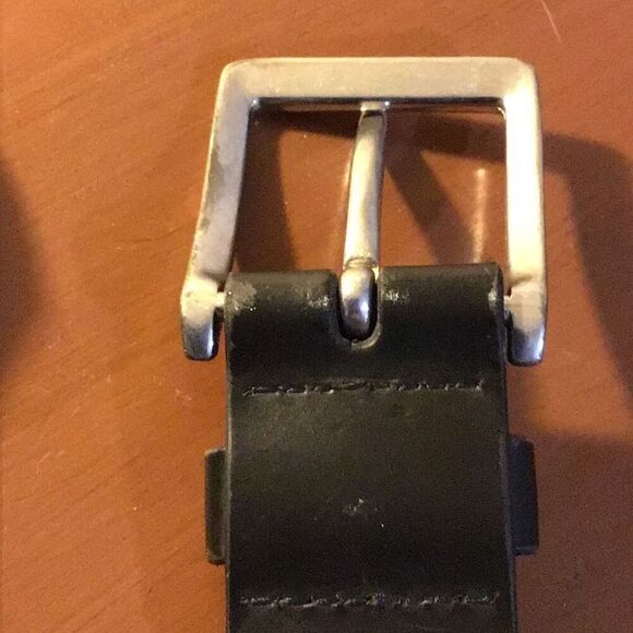 Mens Eddie Bauer Belt, Black Leather, 46 - Picture 7 of 7